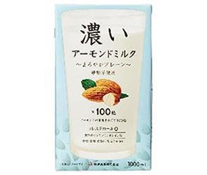 Tsukuba Dairy Products Dark Almond Milk Mellow Plain 1L paper pack x 12 bottles [shipped in Japan]