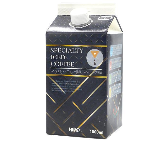 Hiro Coffee Nell Drip Iced Coffee Sugar Free 1000ml Paper Pack x 12 bottles [Shipped in Japan]