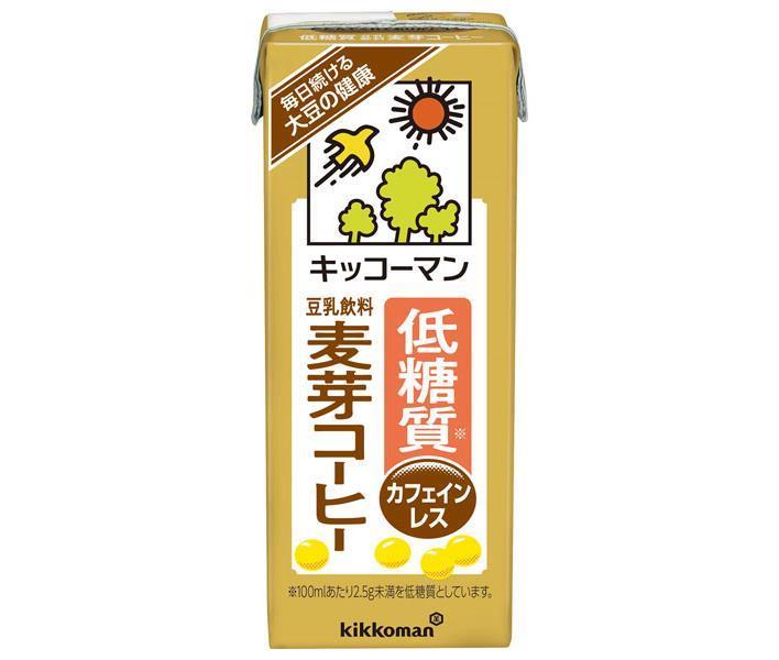 キッコーマン 低糖質 豆乳飲料 麦芽コーヒー 200ml紙パック×18本入【日本出荷】