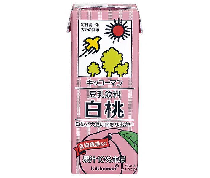 キッコーマン 豆乳飲料 白桃 200ml紙パック×18本入【日本出荷】