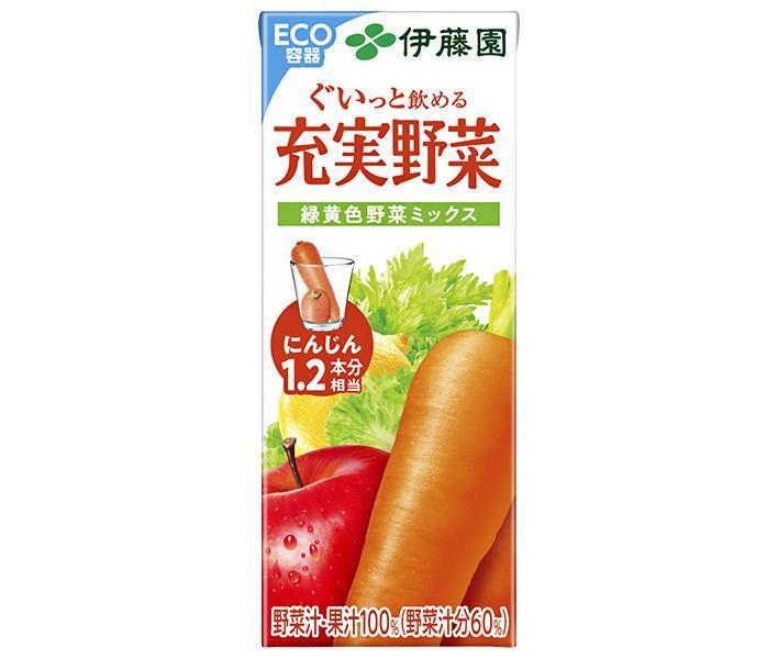 伊藤園 充実野菜 緑黄色野菜ミックス 200ml紙パック×24本入【日本出荷】