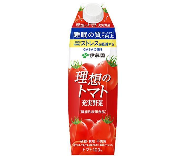 伊藤園 理想のトマト(屋根型) 1L紙パック×12(6×2)本入【日本出荷】