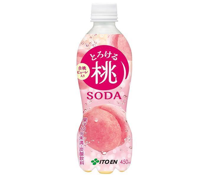 伊藤園 とろける桃ソーダ 450mlペットボトル×24本入【日本出荷】