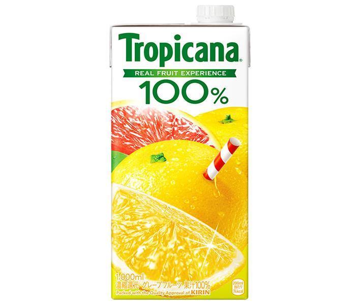 Kirin Tropicana 100% Grapefruit 1000ml paper pack x 6 bottles [shipped in Japan]