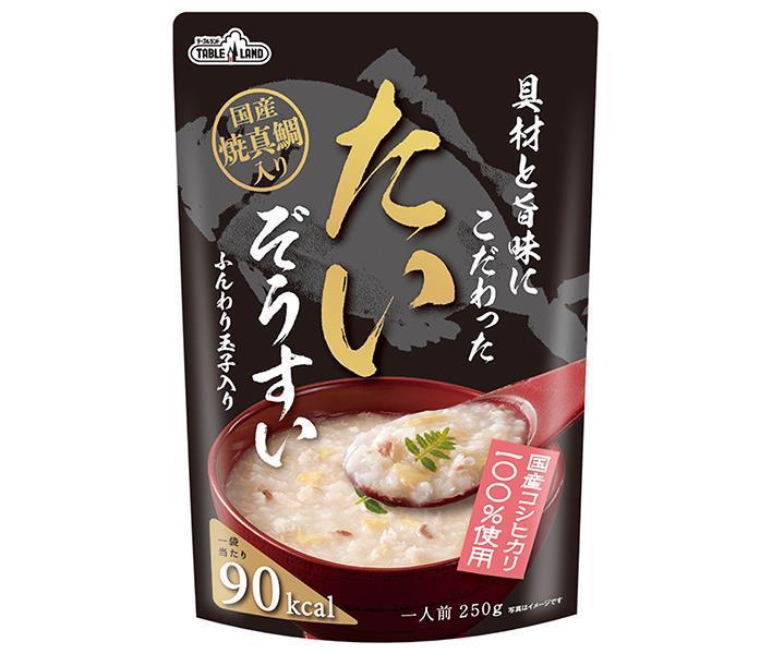 丸善食品工業 テーブルランド 具材と旨味にこだわったたいぞうすい 250gパウチ×24(12×2)袋入【日本出荷】