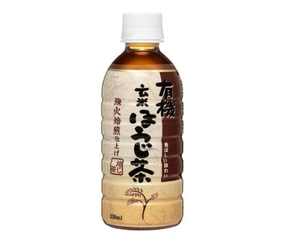 盛田（ハイピース） 有機玄米ほうじ茶 330mlペットボトル×24本入【日本出荷】