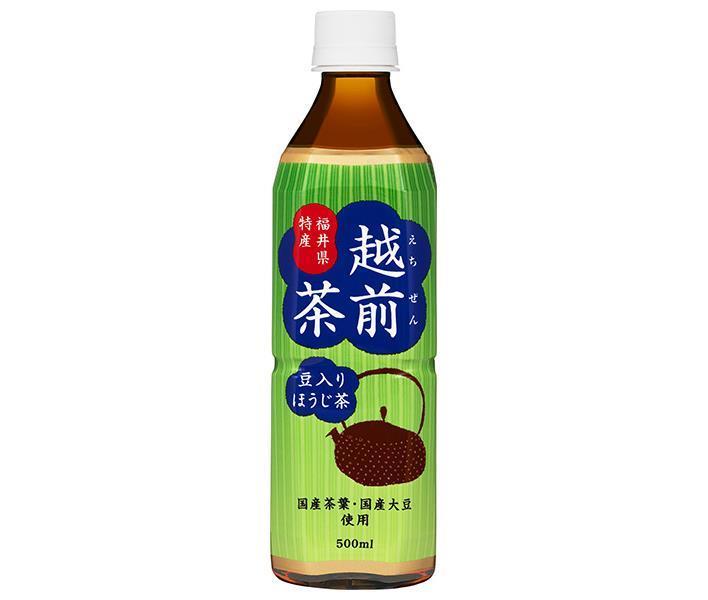 盛田（ハイピース） 豆入りほうじ茶 越前茶 500mlペットボトル×24本入【日本出荷】