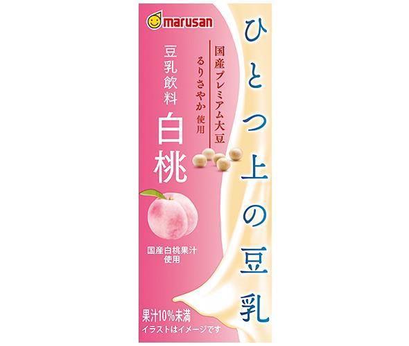 Marusan Ai Soymilk Soymilk Beverage White Peach 200ml paper pack x 24 pieces [Shipped in Japan]