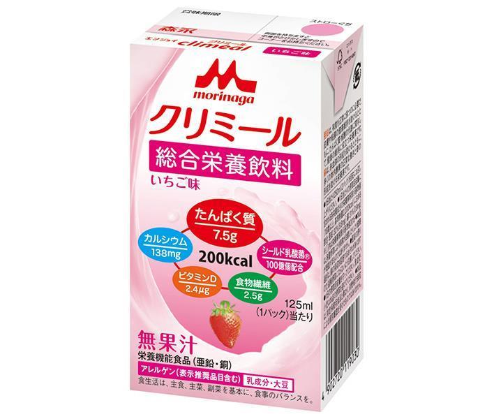 Morinaga Milk Enjoy Creamir Strawberry Flavor 125ml paper pack x 24 pieces [Shipped in Japan]