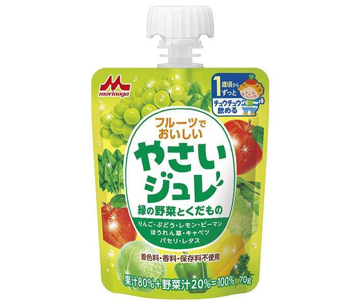 Morinaga Milk Vegetable Jelly Green Vegetables and Fruits 70g pouch x 36 pieces [Shipped in Japan]