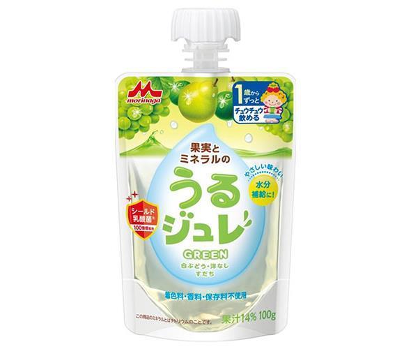 森永乳業 うるジュレ GREEN 100gパウチ×36本入【日本出荷】