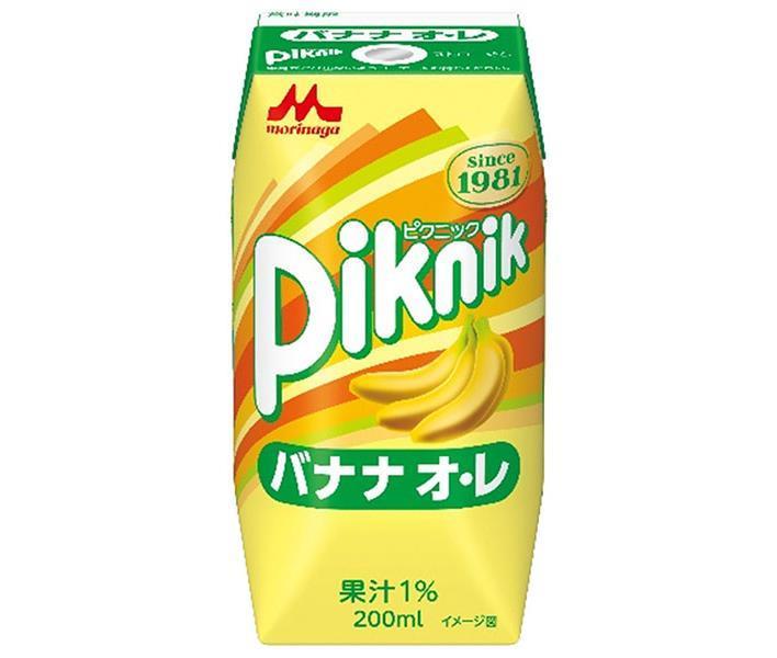 Morinaga Milk Picnic Banana Olé (Prisma container) 200ml paper pack x 24 pieces [Shipped in Japan]