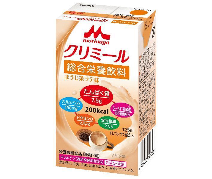 Morinaga Milk Enjoy Cream Meal Hojicha Latte Flavor 125ml paper pack x 24 pieces [Shipped in Japan]