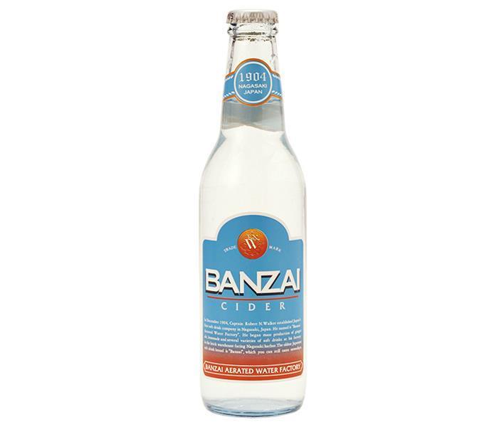 友桝飲料 バンザイサイダー 330ml瓶×24本入【日本出荷】