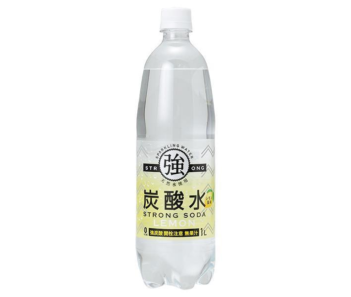 友桝飲料 強炭酸水レモン 1Lペットボトル×15本入【日本出荷】