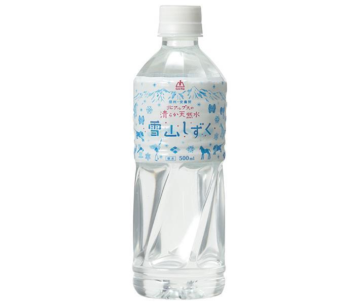 Gold Pack Pure Natural Water from the Northern Alps Snowy Mountain Drops 500ml PET bottles x 24 bottles [Shipped in Japan]