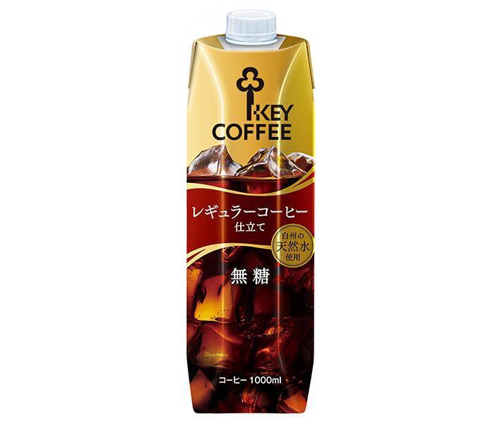 Key Coffee Liquid Coffee Unsweetened 1L paper pack x 6 pieces [shipped in Japan]
