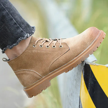 Men's Lightweight High-Top Safety Shoes for Winter Work