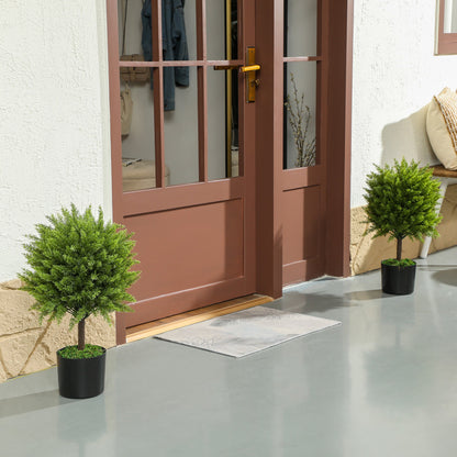 Decorative Artificial Plants, Cedar Topiary Trees in Pots, Fake Plants for Home Indoor outdoor Decor, Green