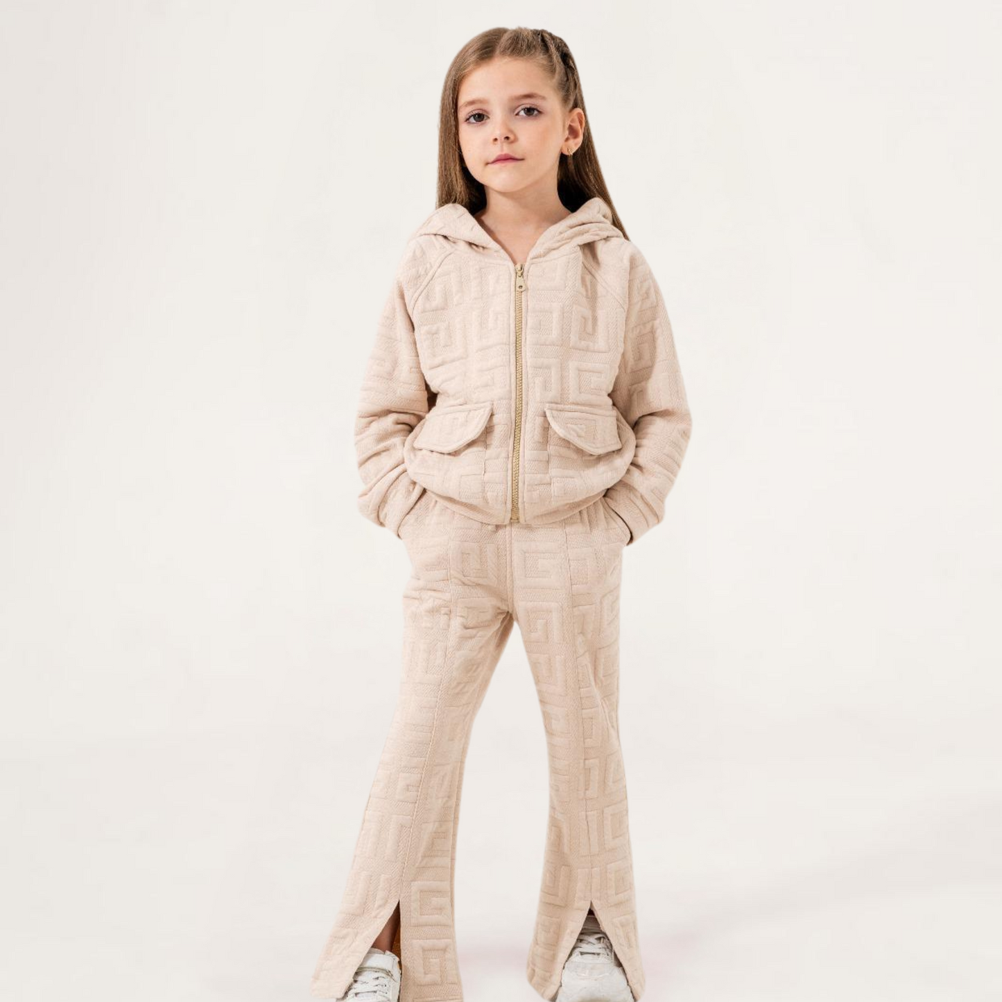 Sporty Elegance Girls Casual Set