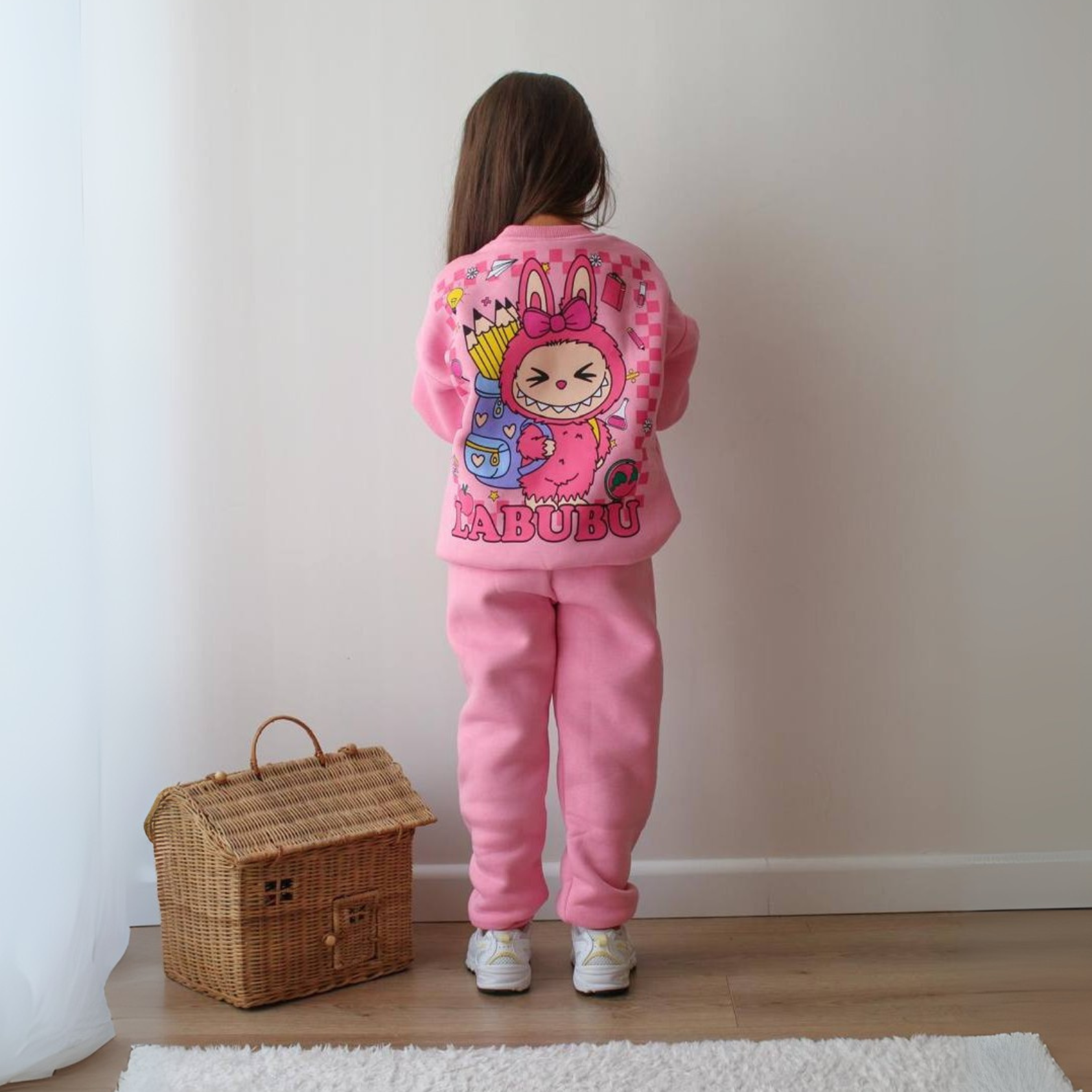 La-Bu-Bu Pink Girls Joggers Set