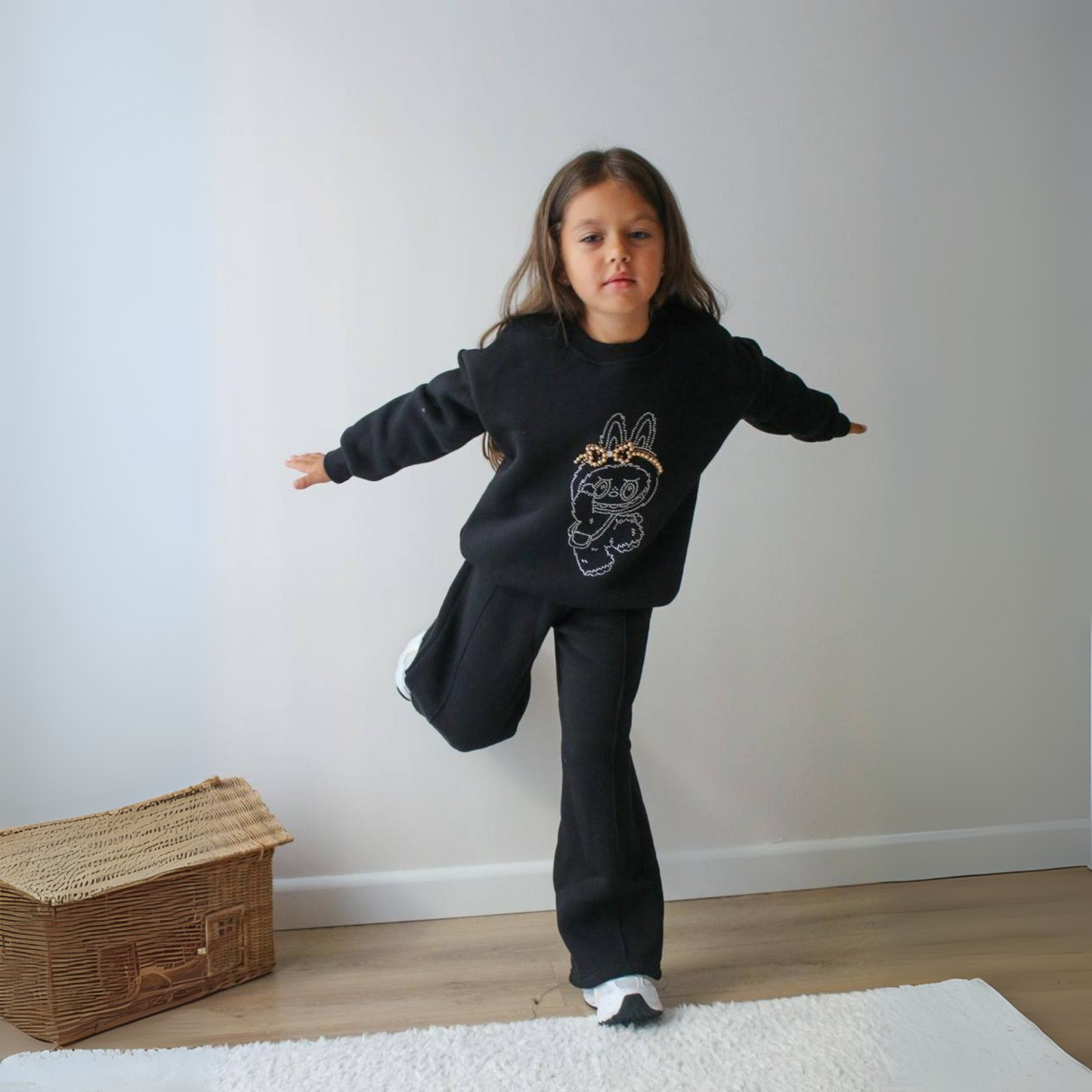 La-Bu-Bu Rhinestone Girls Casual Set