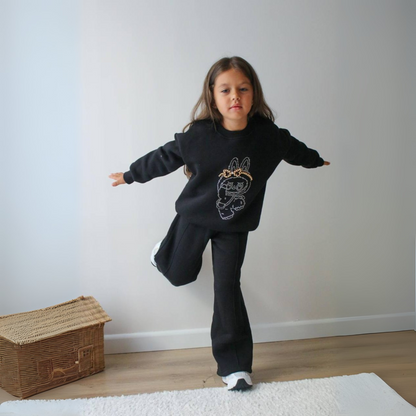 La-Bu-Bu Rhinestone Girls Casual Set