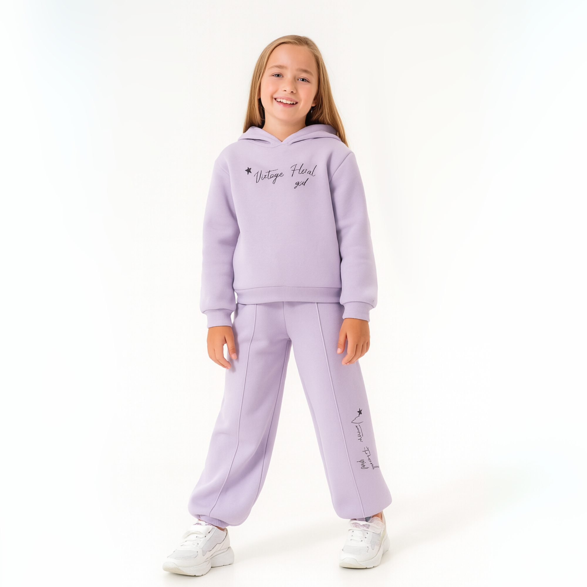 Vintage Vibes Girls Casual Set