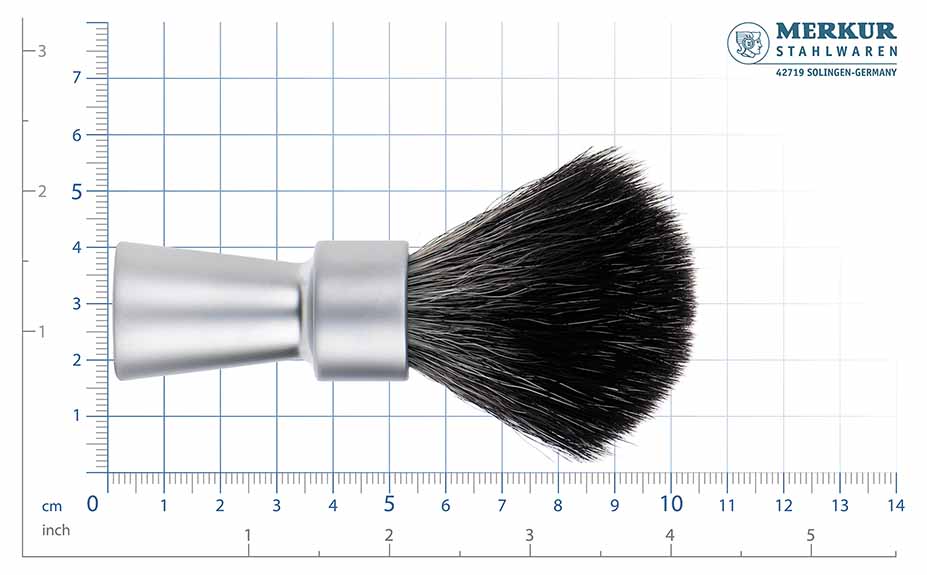 MERKUR Shaving Brush 1100 with Vegan Synthetic Hair in Matt Chrome