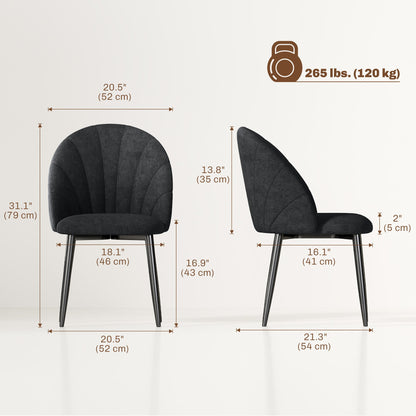Skylar Modern Dining Chairs Set of 4-Black