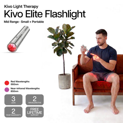 Kivo Elite Red Light Therapy Flashlight