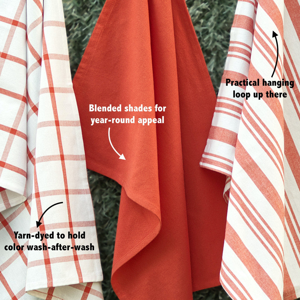 Decade Classic Tea Towels: 3 Colors-Set/3
