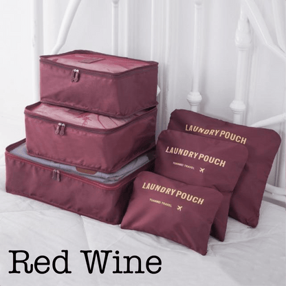 6-Piece Travel Organizer Set — Packing Cubes & Pouches for Luggage