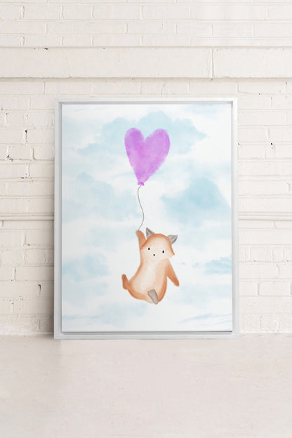 RENARD, Oeuvre sur toile étirée