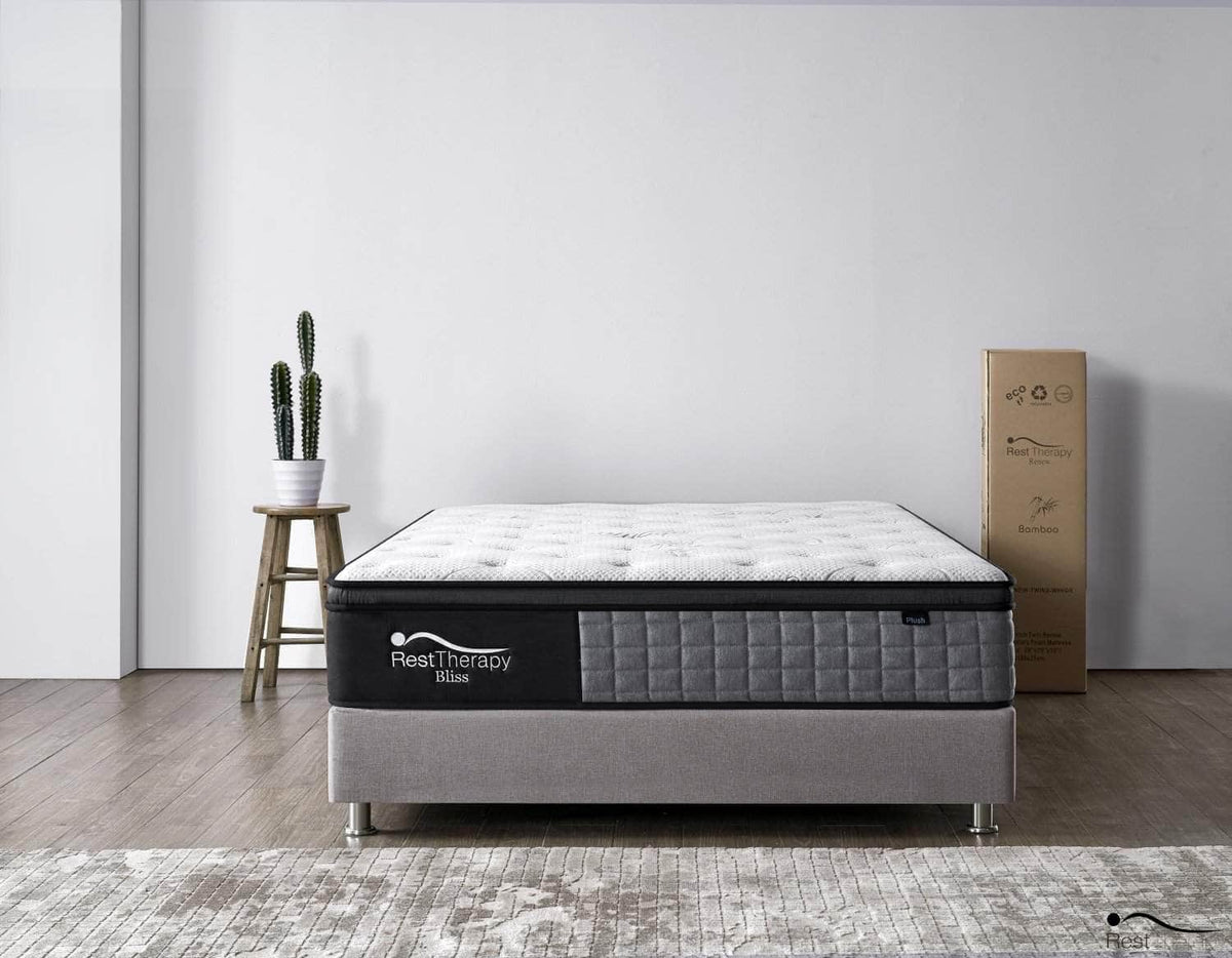 12 Inch Bliss Bamboo Hybrid Pocket Coil Mattress with Cool Gel Memory Foam - Available in 3 Sizes