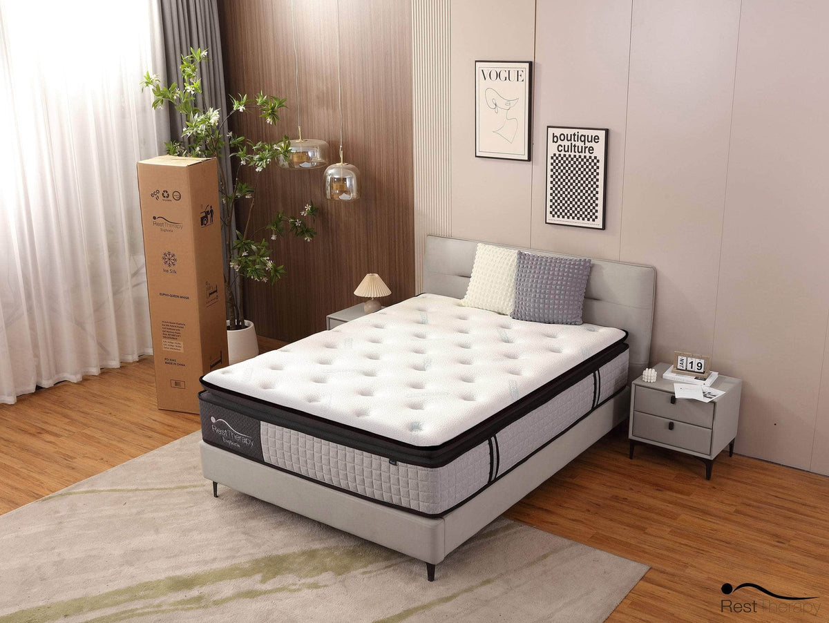 14" Euphoria Cooling Pillow Top Plush Hybrid Mattress – Gel Memory Foam & Pocket Coils