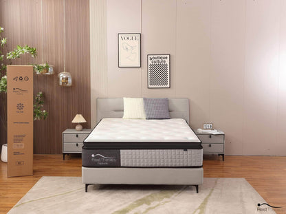 14" Euphoria Cooling Pillow Top Plush Hybrid Mattress – Gel Memory Foam & Pocket Coils