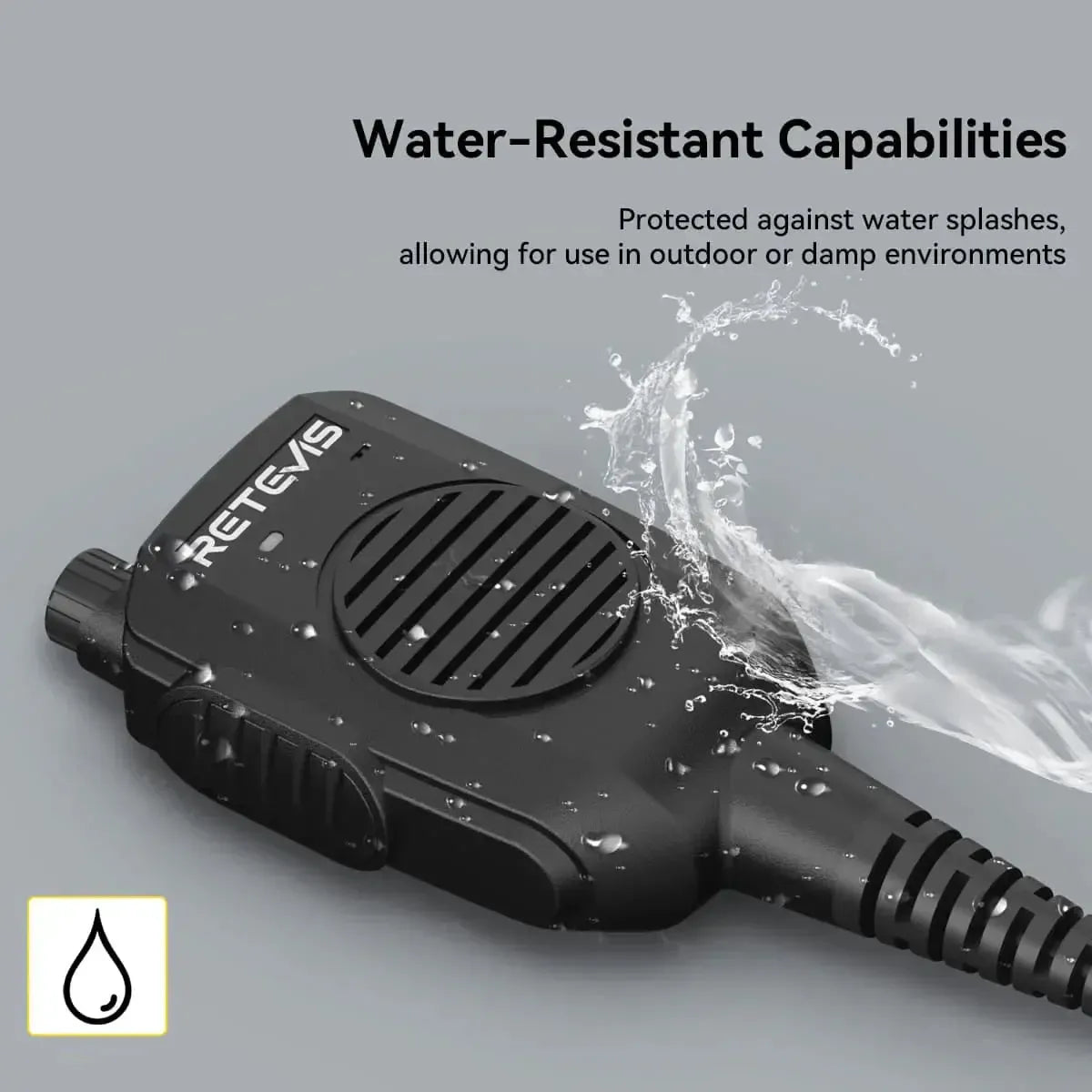 Retevis HK011 AI Noise-Canceling Speaker Mic (K1 2-Pin)
