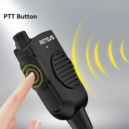 Retevis HK011 AI Noise-Canceling Speaker Mic (K1 2-Pin)
