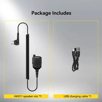 Retevis HK011 AI Noise-Canceling Speaker Mic (K1 2-Pin)