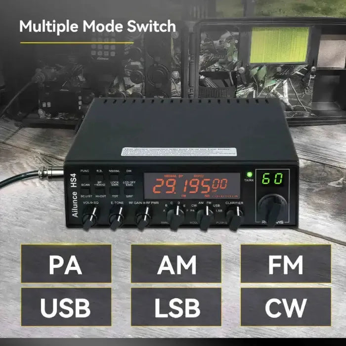 Retevis HS4 10-Metre Mobile Ham Radio (SSB/AM/FM/PA)