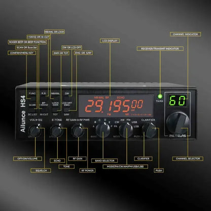 Retevis HS4 10-Metre Mobile Ham Radio (SSB/AM/FM/PA)