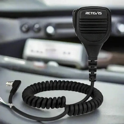 Retevis RS-112 Heavy-Duty Speaker Mic (IP54 Weatherproof, K1 Plug) - C9050A