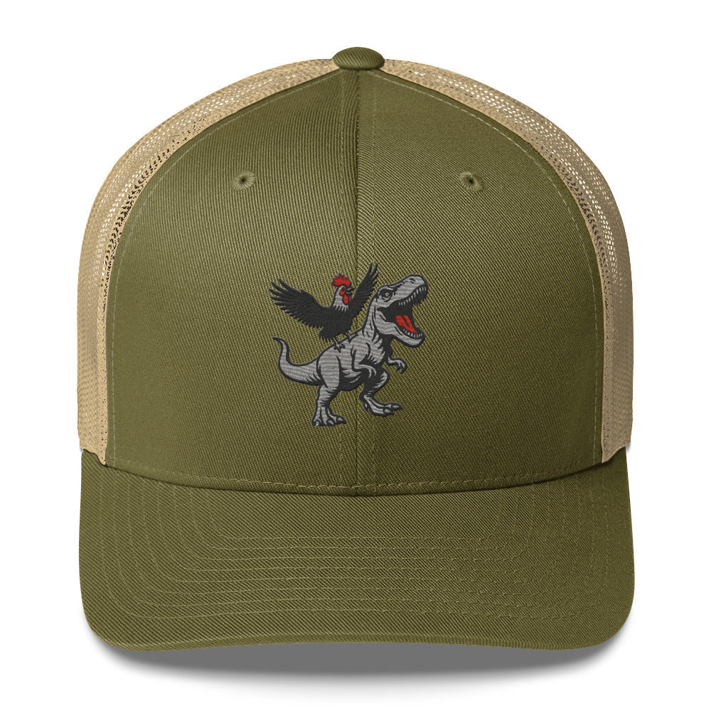 Tyrannosaurus Pecks Chickasouras Trucker Hat