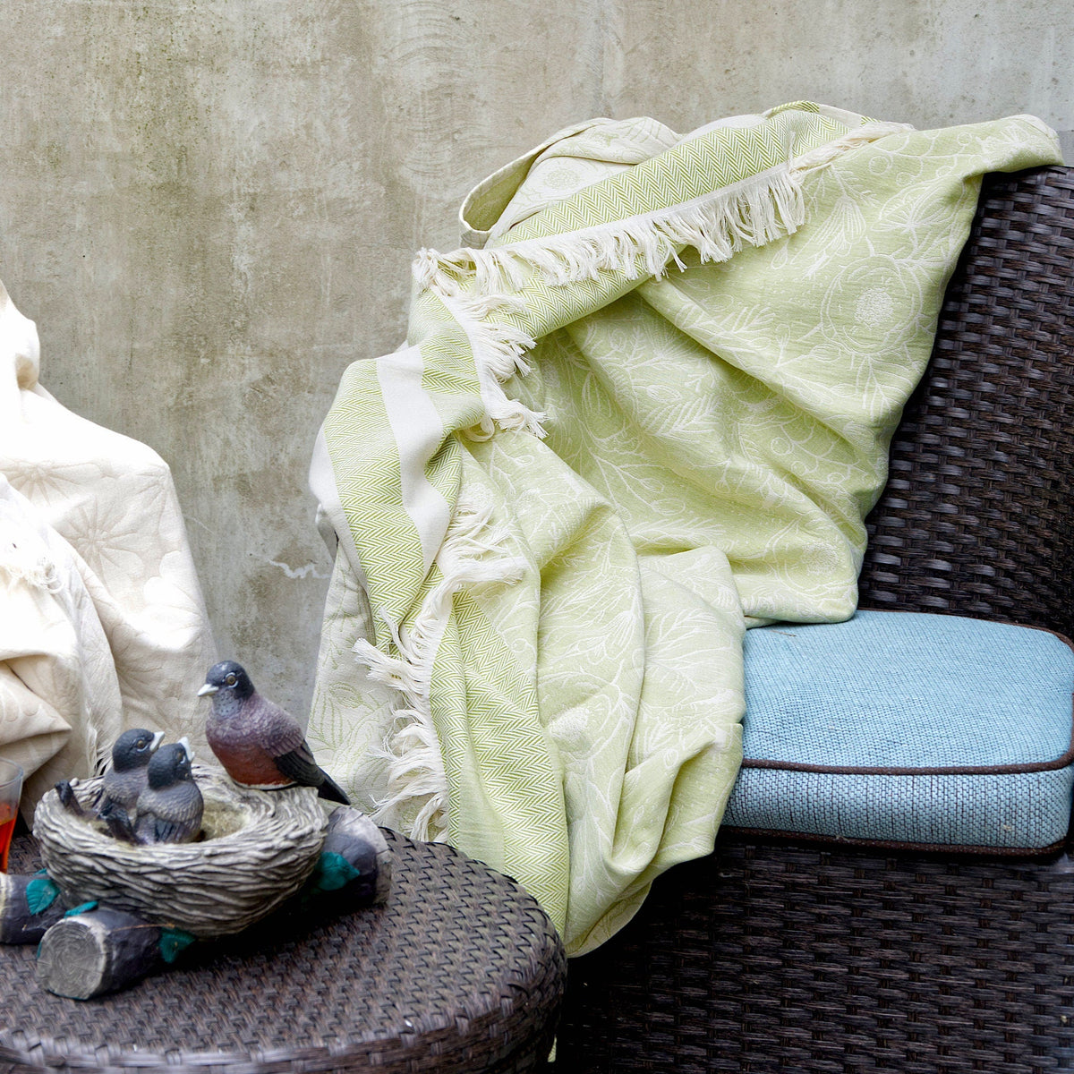 Reversible Wearable Cotton Throw: 3 Colors