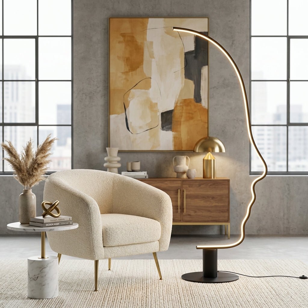 Reykjavik Face Profile Floor Lamp