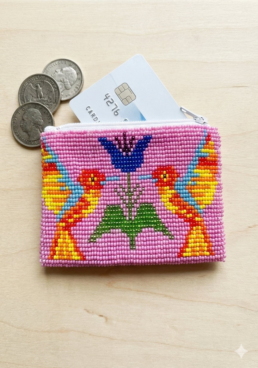 HummingBird Beaded coin purses