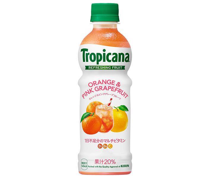 Kirin Tropicana Refresh Fruit Orange & Pink Grapefruit 330ml PET bottle x 24 pieces [Shipped in Japan]
