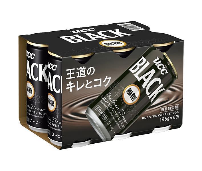 UCC BLACK (Black) Unsweetened (6 can pack) 185g cans x 30 (6 x 5) pieces [Shipped in Japan]