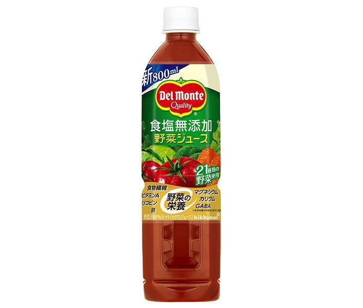 Del Monte Vegetable Juice, No Salt Additive, 800ml PET Bottles x 15 [Shipped in Japan]